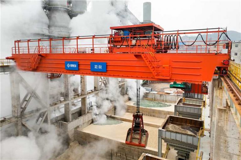 Intelligent Grab Double Girder Overhead Crane Henan Mine Factory supply