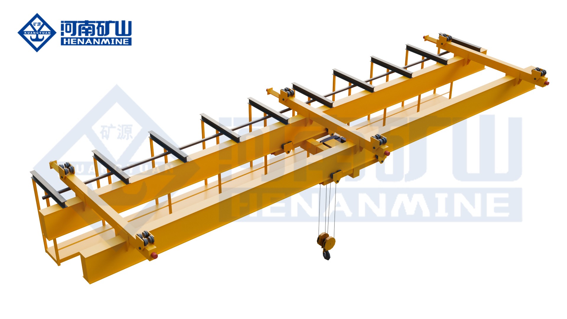 Multi-Support Double Girder Underhung Crane Henan Mine Crane Factory supply