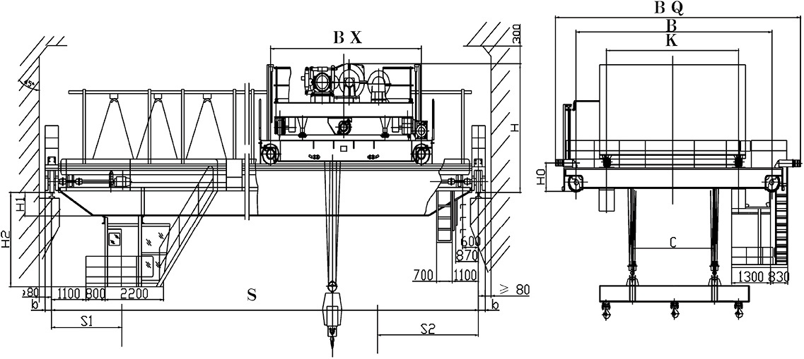 Parameters of Upper Rotating Magnetic Overhead Crane