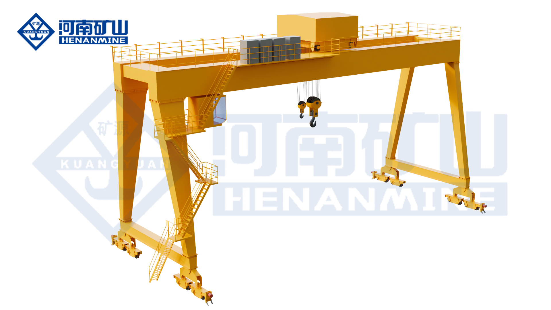 Double girder electric hoist gantry crane manufactured by Henan Mine Crane manufactured