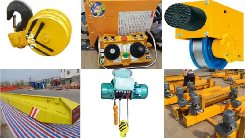 LX Series Single Girder Suspension Overhead Crane parts