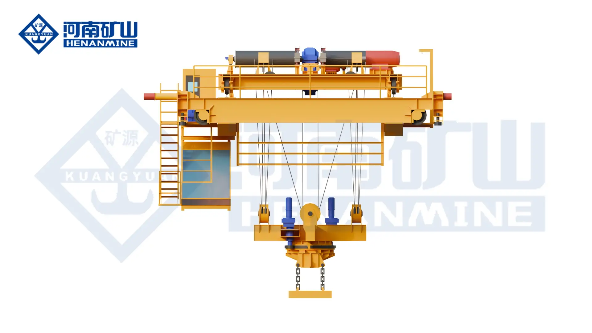 QLC Lower Rotating Electromagnetic Beam Bridge Crane custom